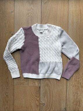 Miles the Label Girls Colorblock Knot Sweater Sz 4-5YR